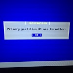 Parition was formatted