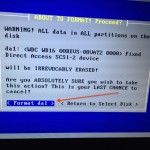 Confirm disk formatting