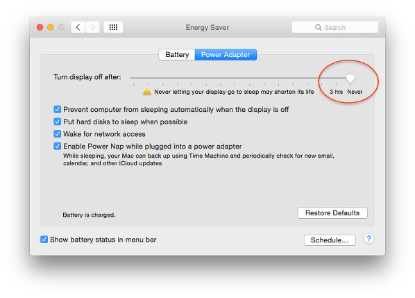 Fig.02 Prevent your Mac from sleeping using GUI method