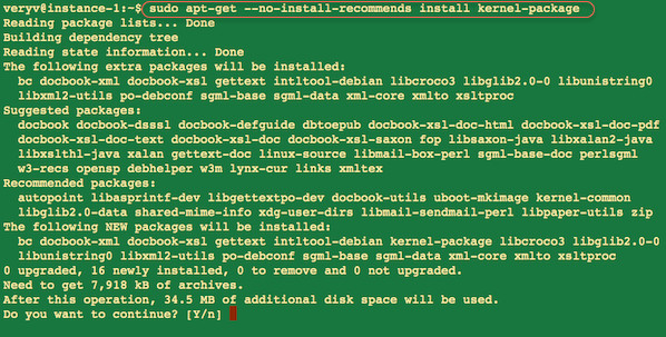 Fig.02: Install utility for building Linux kernel 