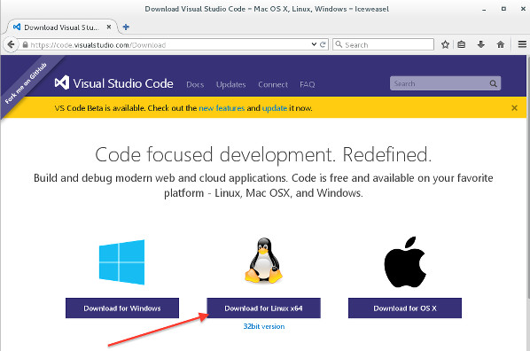 Fig.01: Download Visual Studio Code For Linux