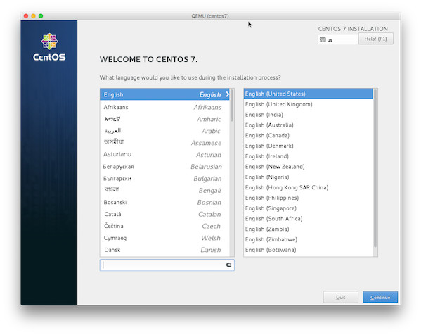 Fig.05: CentOS 7 guest vm installation
