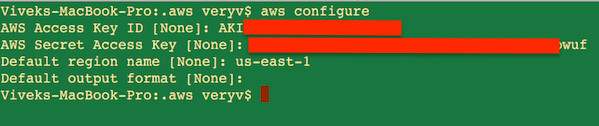 Fig.04: aws configure in action