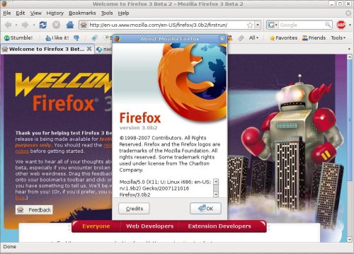 Firefox 3 beta 2 Screen shot - Firefox in Action!