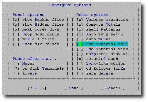 Fig.01 Mc configure options to disable internal editor and viewer Fig.01 Mc configure options to disable internal editor and viewer