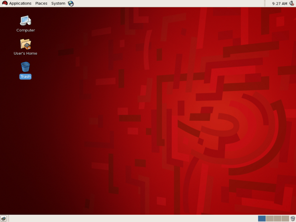 Red Hat Enterprise Linux 5's default GNOME desktop Fig.01 Red Hat Enterprise Linux 5 Desktop