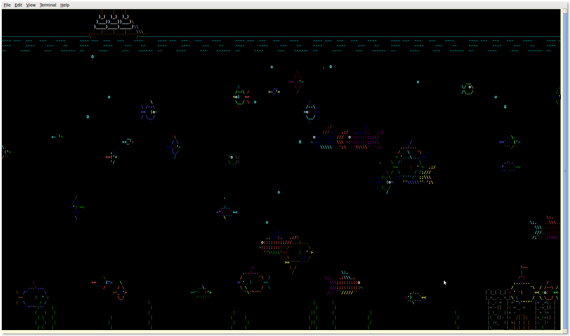 Fig.01: ASCII Aquarium