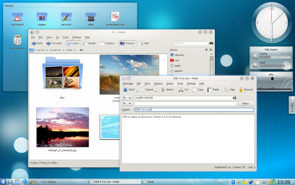 Linux KDE desktop environment