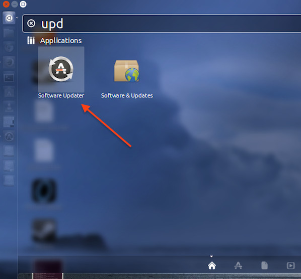 Fig.01: Ubuntu Launch the Software Updater