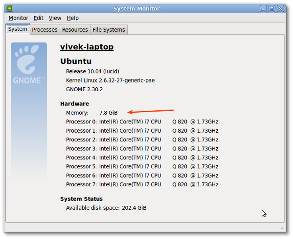 information-technology-find-ram-size-in-linux