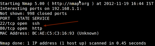 Fig.01: kết quả quét của nmap