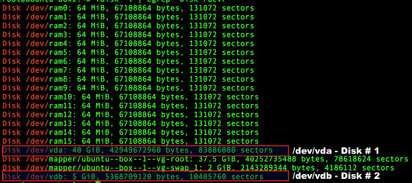 Fig.06: Find out installed disk names on Linux